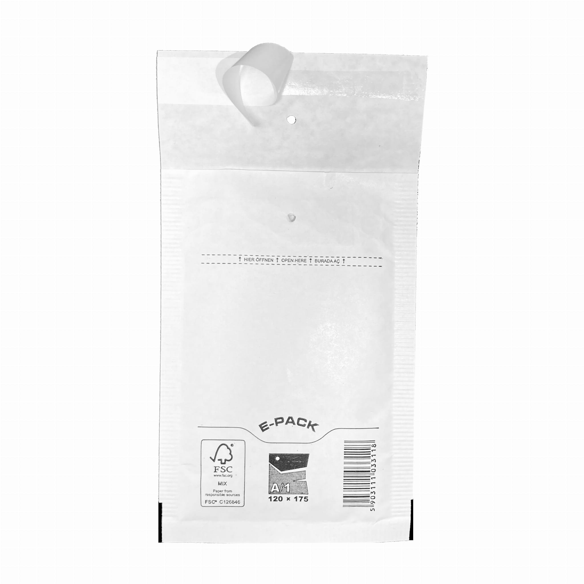 A11 Bubble kirjekuori 120x175mm valkoinen