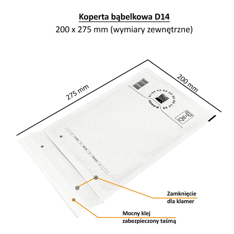 D14 Kuplakuori 200 x 275 mm valkoinen - Image 5