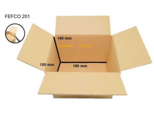 Pahvilaatikko 190x150x90/140mm KK20 - Image 3